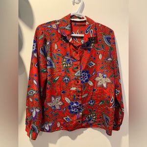 Vintage Funky Paisley Print Blouse